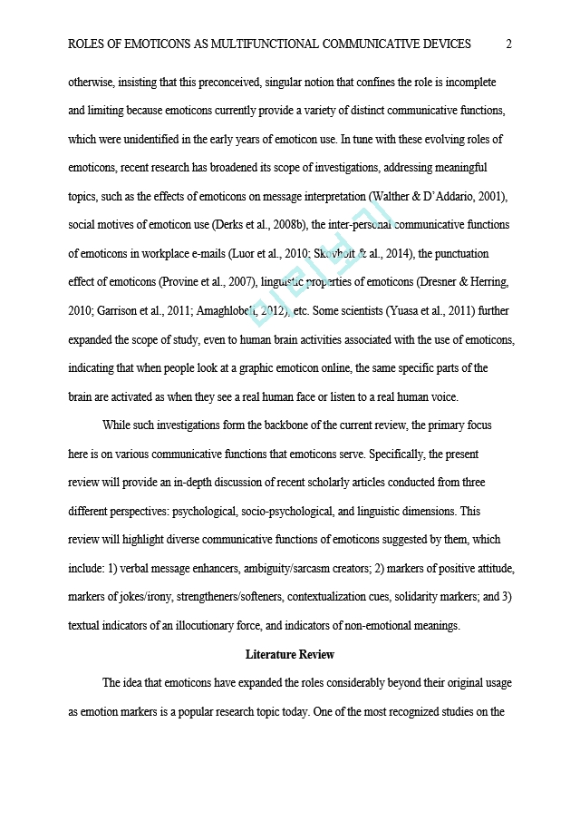 The Roles of Emoticons as Multifunctional Communicative Devices   (2 )